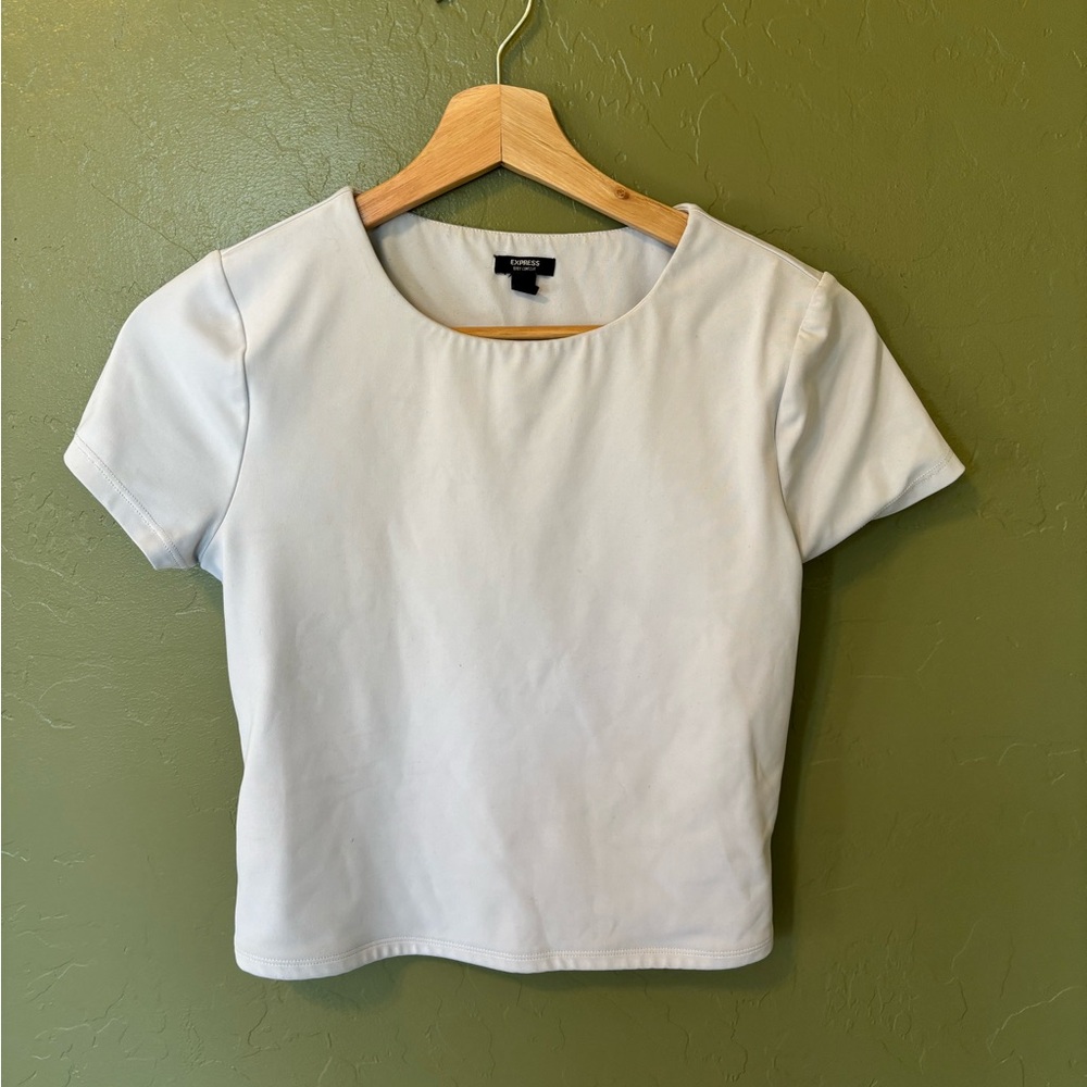 EXPRESS White Bodycon T-shirt